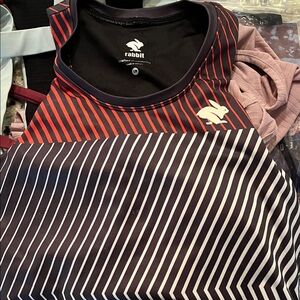 Rabbit Women's Striped Red and Black Crop Top